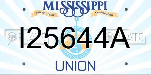 I25644A Mississippi License Plate