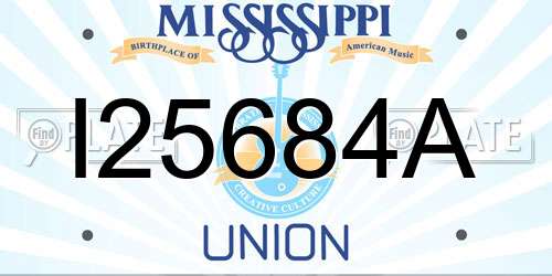 I25684A Mississippi License Plate