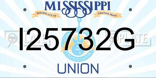 I25732G Mississippi License Plate