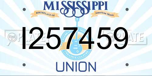 I257459 Mississippi License Plate