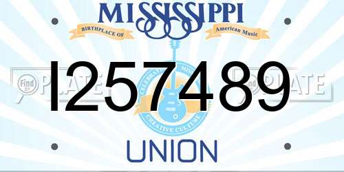 I257489 Mississippi License Plate