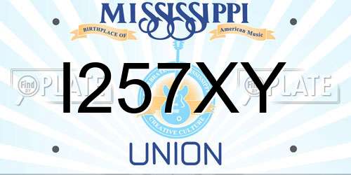 I257XY Mississippi License Plate