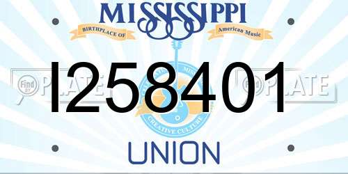 I258401 Mississippi License Plate