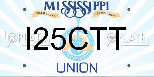 I25CTT Mississippi License Plate