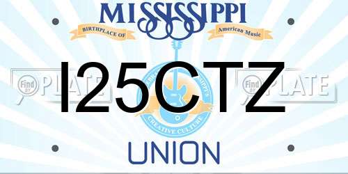 I25CTZ Mississippi License Plate