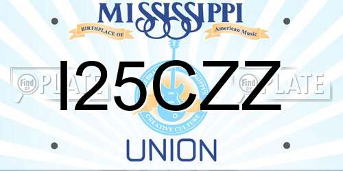 I25CZZ Mississippi License Plate