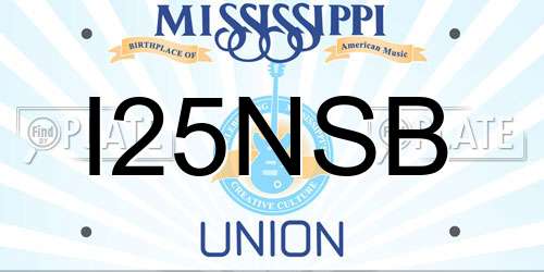 I25NSB Mississippi License Plate