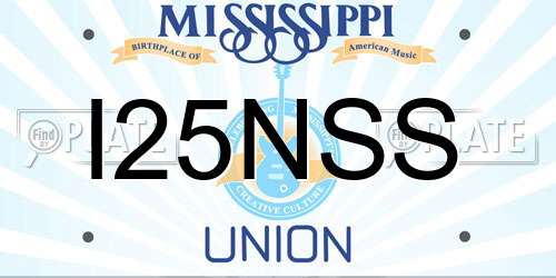I25NSS Mississippi License Plate