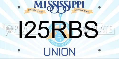 I25RBS Mississippi License Plate