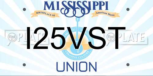 I25VST Mississippi License Plate