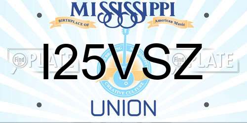 I25VSZ Mississippi License Plate