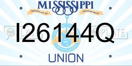 I26144Q Mississippi License Plate