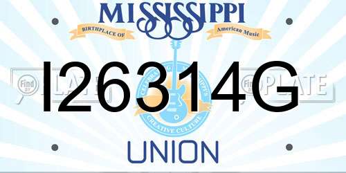 I26314G Mississippi License Plate