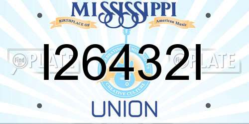 I26432I Mississippi License Plate