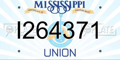 I264371 Mississippi License Plate