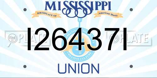 I26437I Mississippi License Plate