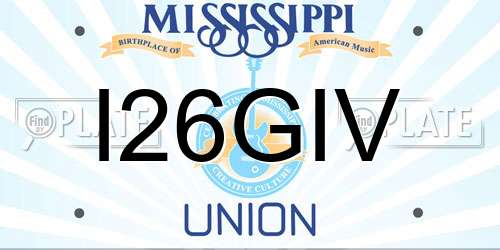 I26GIV Mississippi License Plate