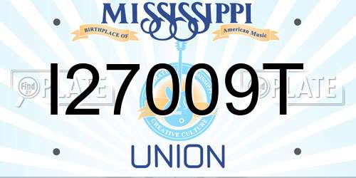 I27009T Mississippi License Plate