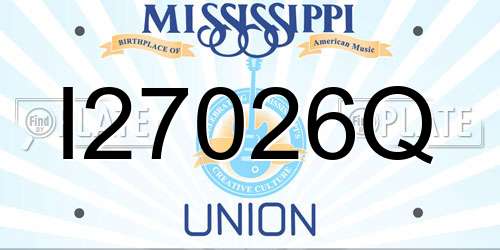 I27026Q Mississippi License Plate