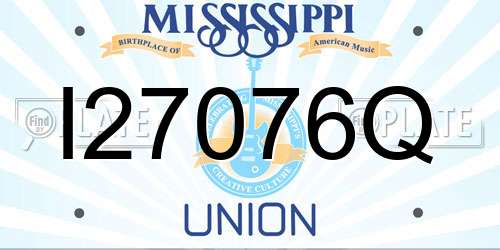I27076Q Mississippi License Plate
