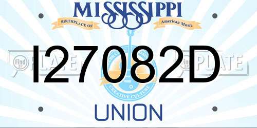 I27082D Mississippi License Plate