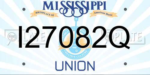 I27082Q Mississippi License Plate
