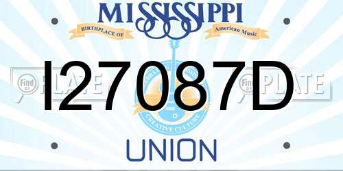 I27087D Mississippi License Plate