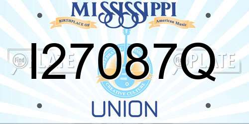 I27087Q Mississippi License Plate