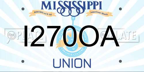 I270OA Mississippi License Plate