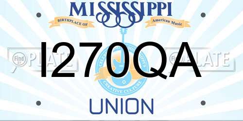 I270QA Mississippi License Plate