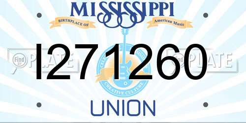 I271260 Mississippi License Plate