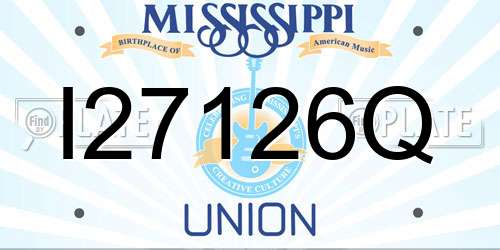 I27126Q Mississippi License Plate