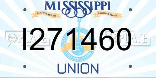I271460 Mississippi License Plate