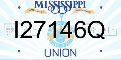 I27146Q Mississippi License Plate