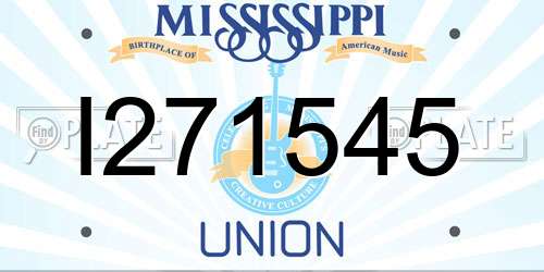 I271545 Mississippi License Plate