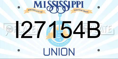 I27154B Mississippi License Plate