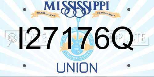 I27176Q Mississippi License Plate