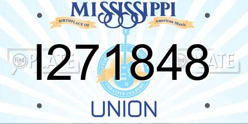 I271848 Mississippi License Plate