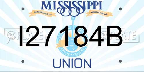 I27184B Mississippi License Plate