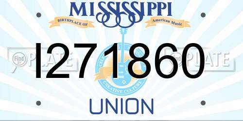 I271860 Mississippi License Plate