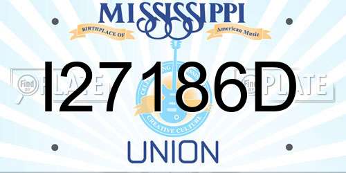 I27186D Mississippi License Plate