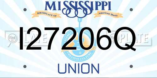 I27206Q Mississippi License Plate