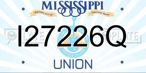 I27226Q Mississippi License Plate