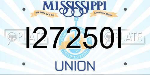 I27250I Mississippi License Plate