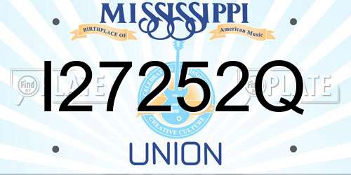 I27252Q Mississippi License Plate