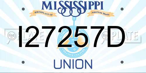I27257D Mississippi License Plate