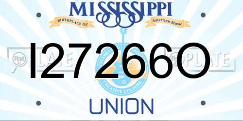 I27266O Mississippi License Plate