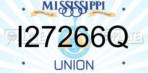 I27266Q Mississippi License Plate