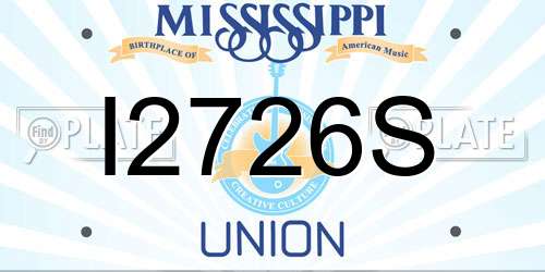I2726S Mississippi License Plate