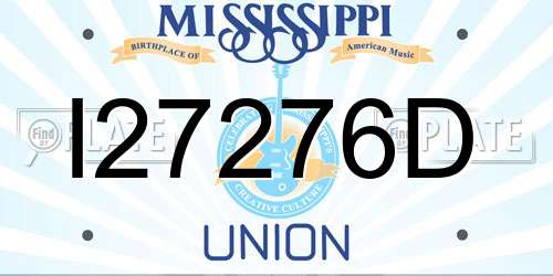 I27276D Mississippi License Plate
